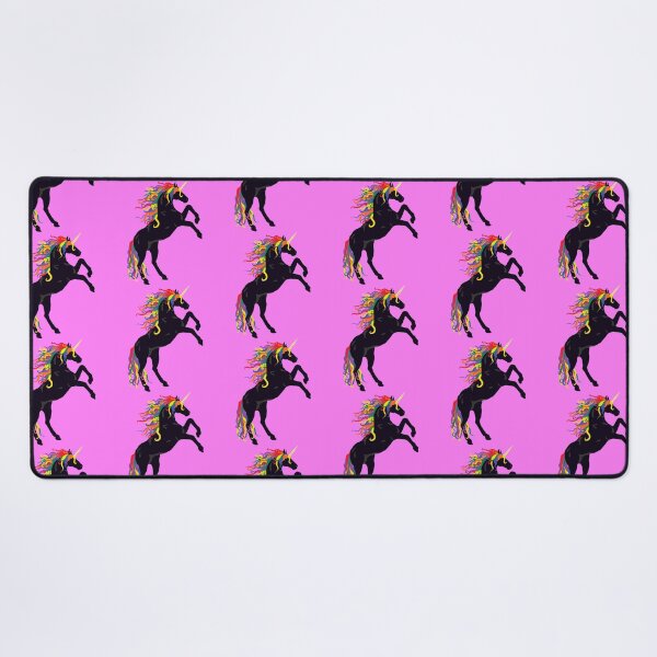 Item preview, Rainbow Maned Black Unicorn designed and sold by Peregrinus Creative.