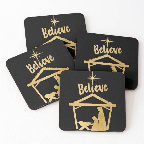 Item preview, Believe Gold Baby Jesus in the Manger   designed and sold by ALLISONBOUTIQUE.