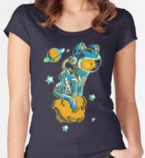 Space Cat Women's Fitted Scoop T-Shirt