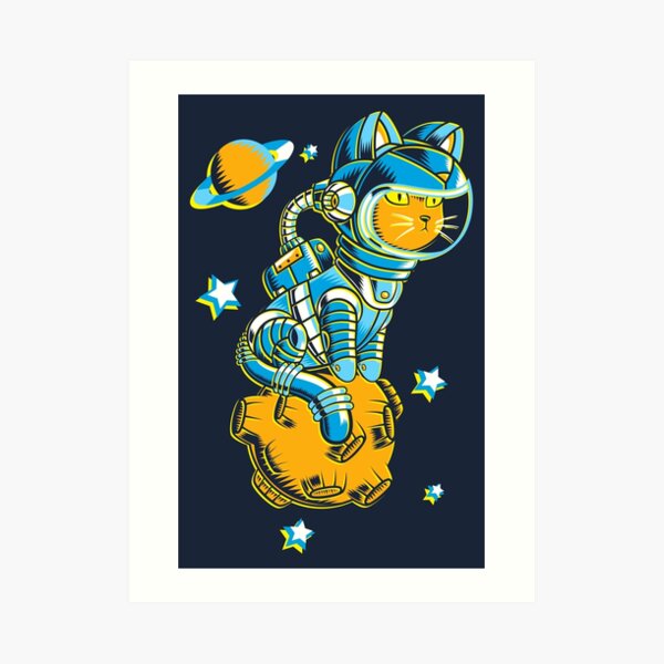 Space Cat Art Print