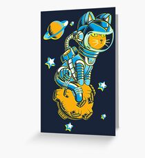 Space Cat Greeting Card