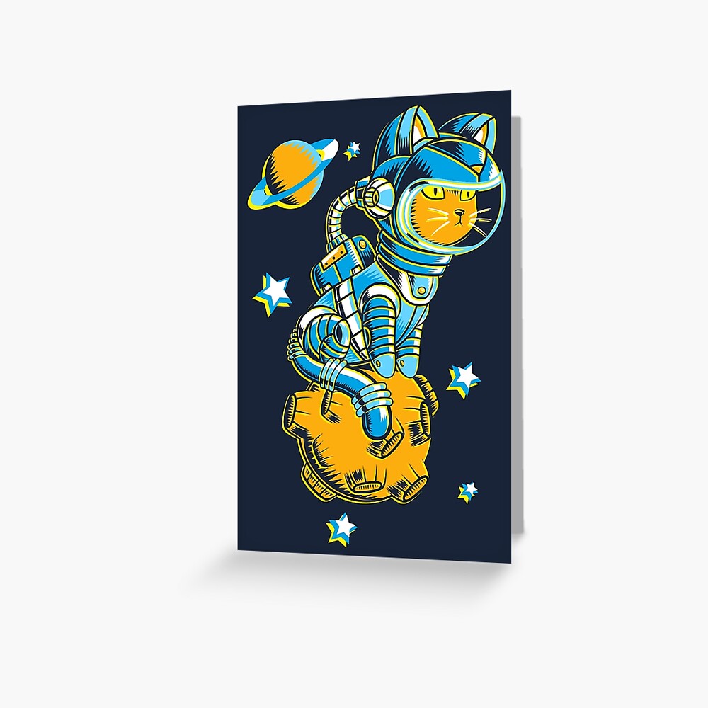 Space Cat Greeting Card