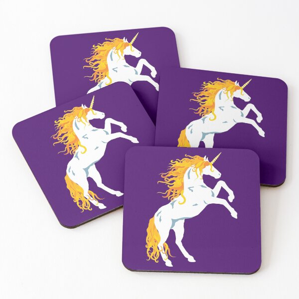 Item preview, Golden Maned White Unicorn designed and sold by Peregrinus Creative.