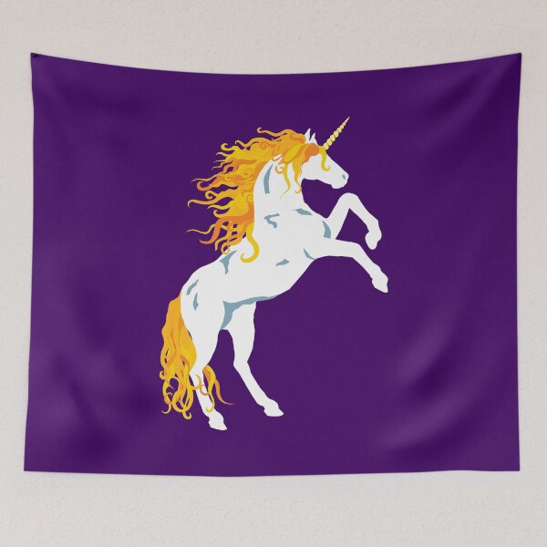 Item preview, Golden Maned White Unicorn designed and sold by Peregrinus Creative.