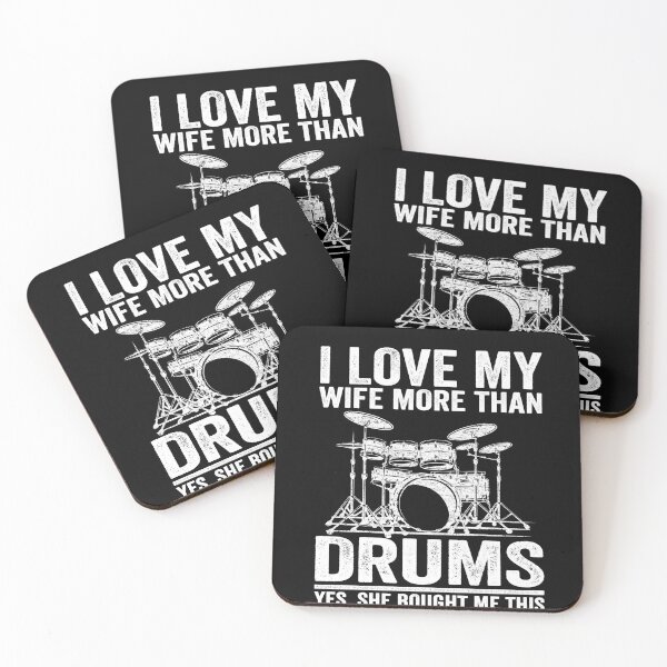 Item preview, I Love My Wife Funny Drummer Gift Drummer Drums Funny Quote designed and sold by Stronzi.