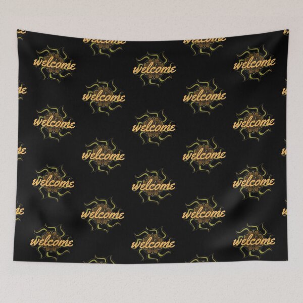 Item preview, Welcome Script Design With Decorative Motif Design designed and sold by EarthArtDesigns.