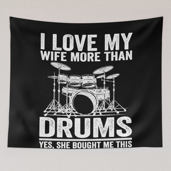 Item preview, I Love My Wife Funny Drummer Gift Drummer Drums Funny Quote designed and sold by Stronzi.