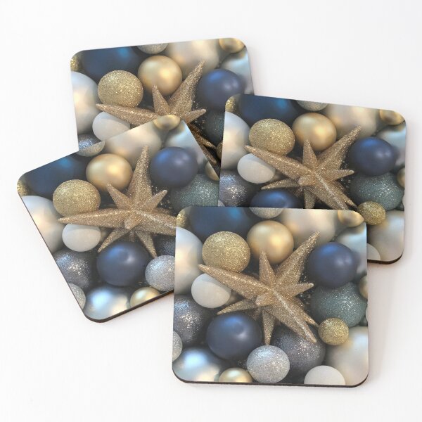 Item preview, Blue Christmas Ornaments Close-up Photo designed and sold by InalterataArt.