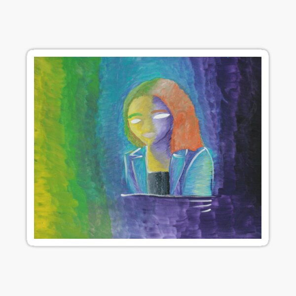 Energetic Portrait Sticker