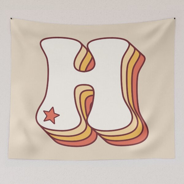 Item preview, Letter H Retro designed and sold by OkihanaShop.