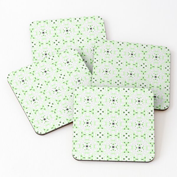 Item preview, Pretty Fresh Summer Green Grey Black Geometric Design Pattern  designed and sold by PatternPerfect.