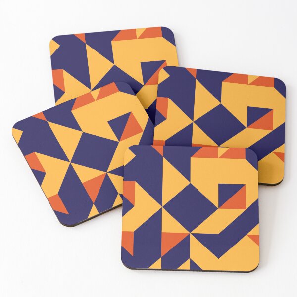 Item preview, Blue, Yellow and Orange Abstract - Pattern designed and sold by Designs2Excite.