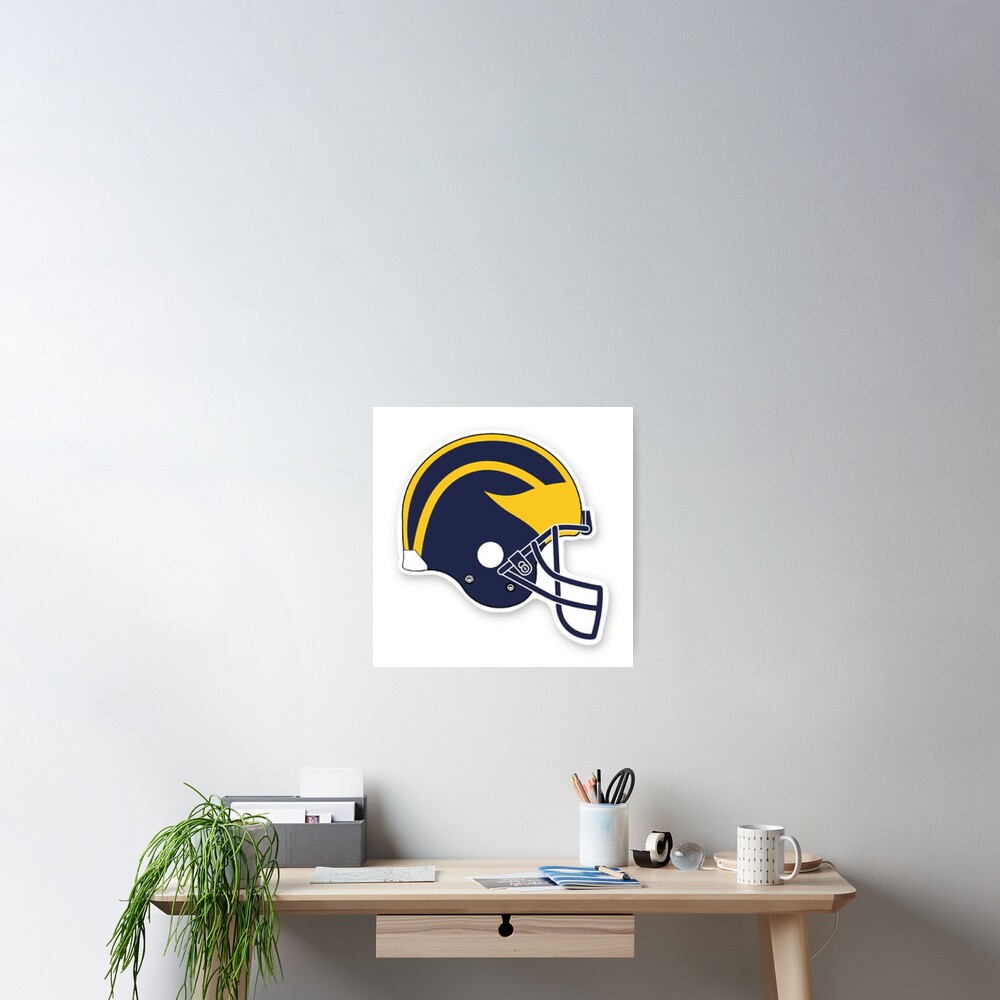 "michigan helmet stickers michigan helmet" Poster for Sale by