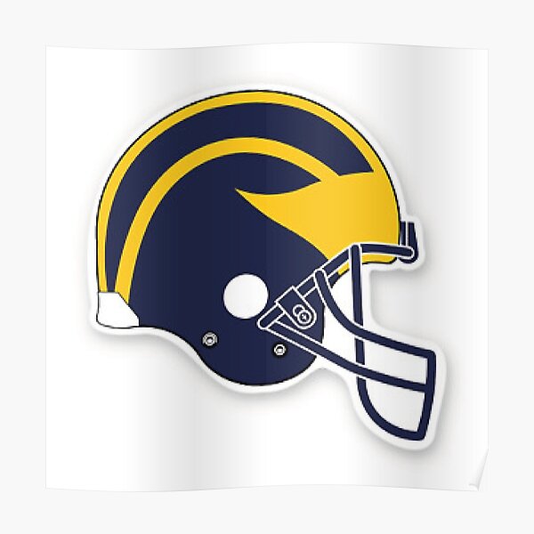 "michigan helmet stickers michigan helmet" Poster for Sale by