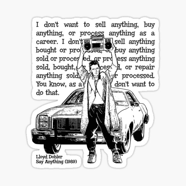 Item preview, Say Anything Drawing Quote designed and sold by Alema Art.