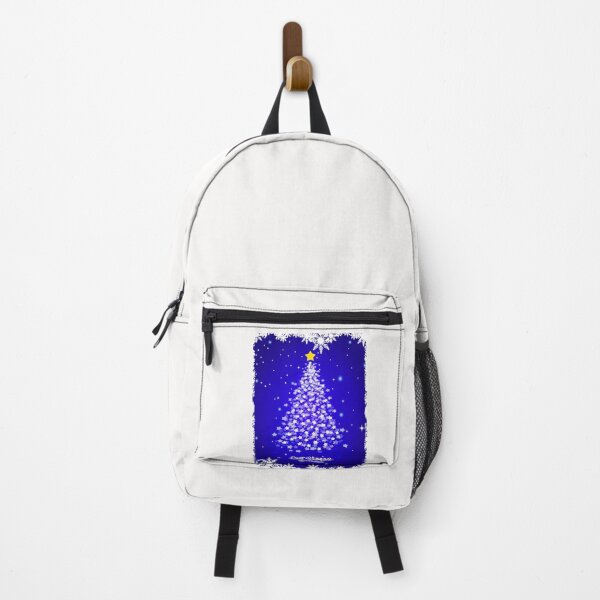 Item preview, CHRISTMAS TREE with STAR and snow flakes blue Xmas designed and sold by ALLISONBOUTIQUE.
