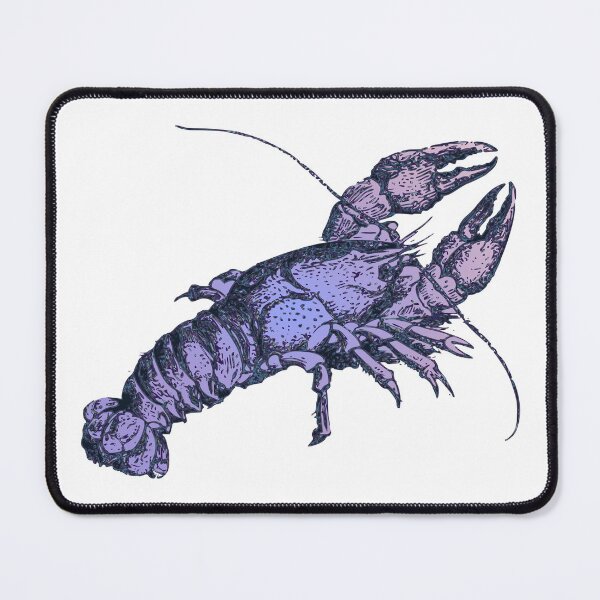 Item preview, crayfish lobster vintage illustration violet pink designed and sold by MiraNomegusta.