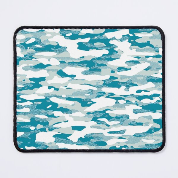 Item preview, Blue camouflage pattern mosaic style designed and sold by Destroyed-Pixel.