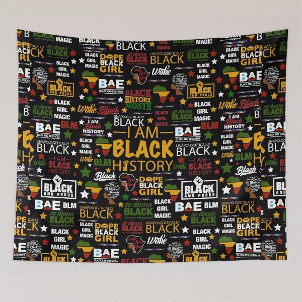 Item preview, I Am Black History Month Quotes Pattern designed and sold by blackartmatters.