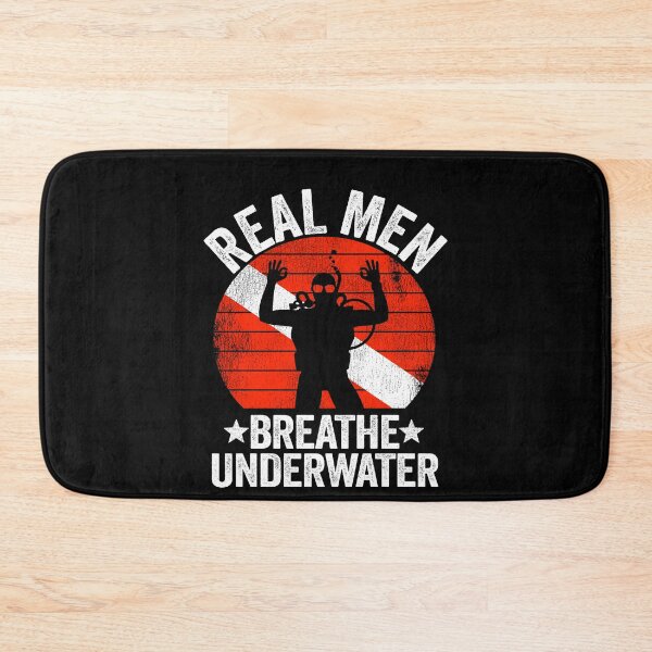 Item preview, Real Men Breathe Underwater Scuba Diving Diver Down Flag designed and sold by Stronzi.