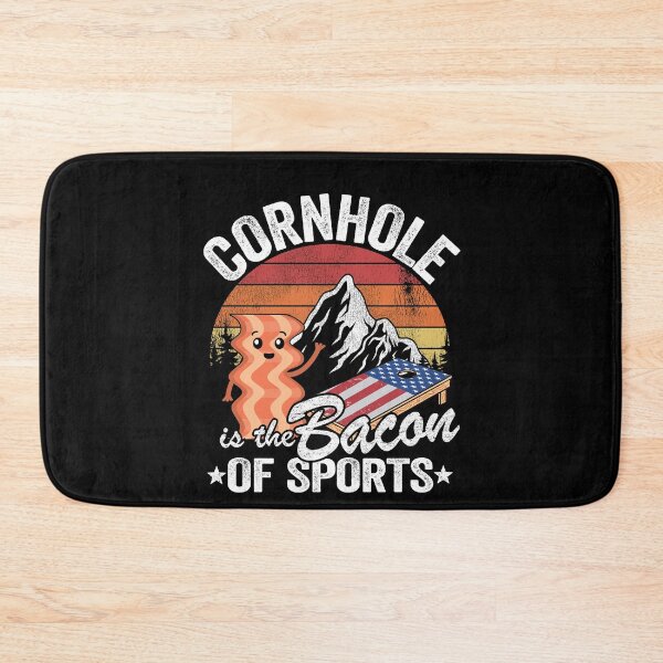 Item preview, Cornhole Is The Bacon Of Sports Retro Sunset Bean Bag Toss designed and sold by Stronzi.