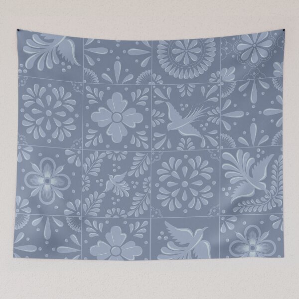 Item preview, Mexican Elegant Blue Pastel Talavera Tile Pattern by Akbaly designed and sold by Akbaly.