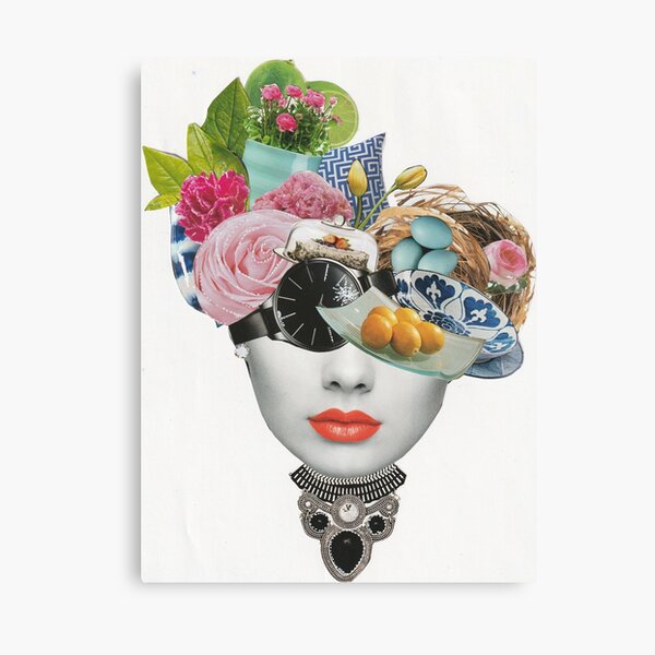 Magazine Paper Face Collage, ¨I choose growth ¨. Art Print by artsymirveras