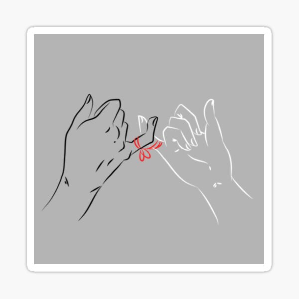 "Red String of Fate v1" Sticker for Sale by RoyalChaos Redbubble