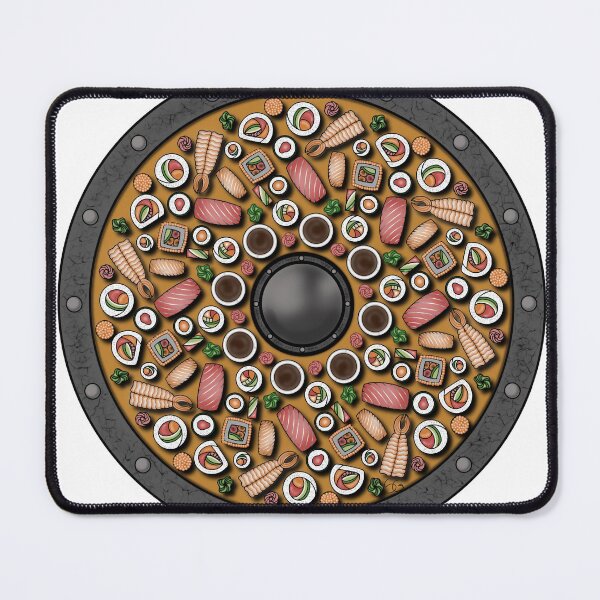 Item preview, Sushi Norse Round Shield designed and sold by Longhausart.