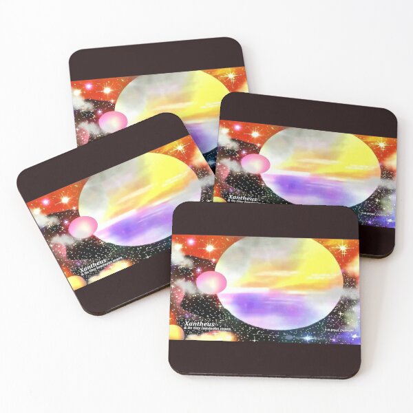Item preview, COSMIC ART              //                   Planet Xantheus, & it's tiny luminous moon! designed and sold by Imagin8er.