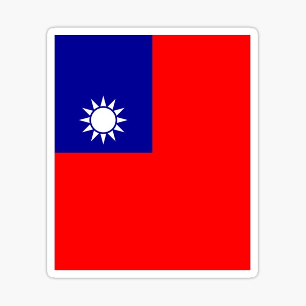 Flag of Taiwan, Taiwan Flag, Taiwan, Flag Sticker