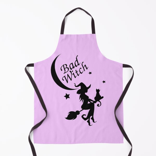 Item preview, Silhouette of Sexy Wicked Witch with her cat flying a broom at night designed and sold by Marcia Motivos.