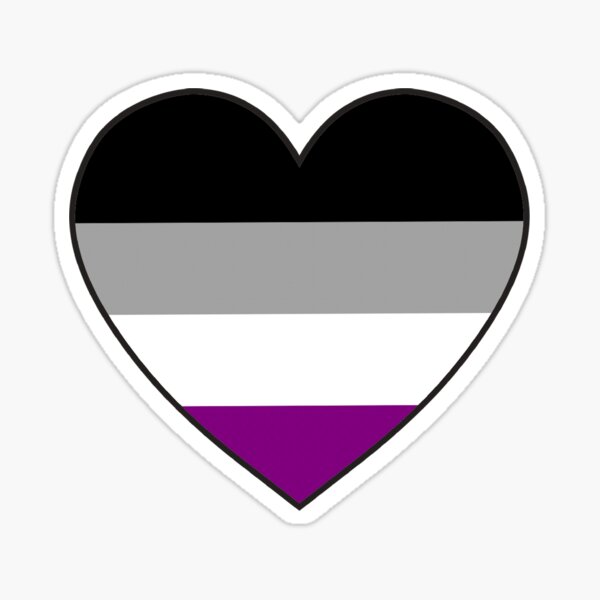 asexual pride heart Sticker