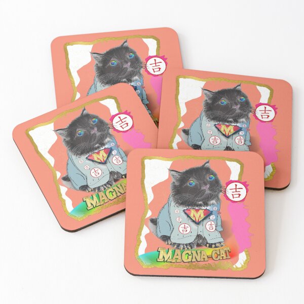 Item preview, Puffy Magna Miracle Cat - Hero Black Cat (By AliceCCI)  Japan Style With Lucky Symbol designed and sold by VanyssaGraphics.