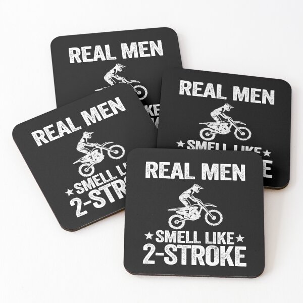 Item preview, Real Men Smell Like 2 Stroke Dirt Bike Joke Funny Motocross designed and sold by Stronzi.