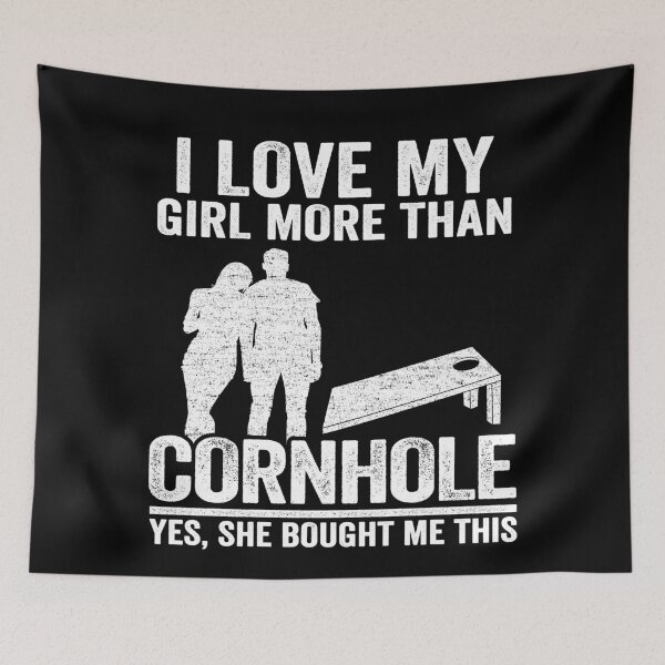 Item preview, Bean Bag Toss Jokes Mens I Love My Girl More Than Cornhole designed and sold by Stronzi.