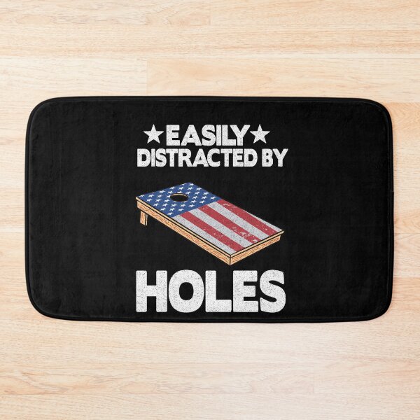 Item preview, Easily Distracted By Holes Joke Board American Flag Cornhole designed and sold by Stronzi.