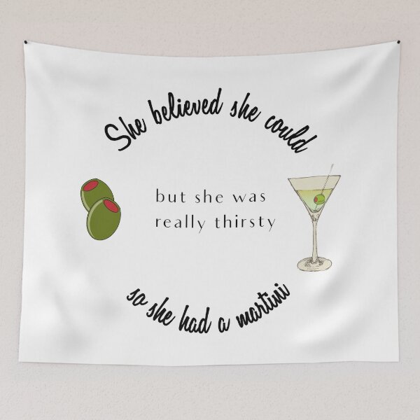 Item preview, She believed She Could So She Had a Martini designed and sold by Swigalicious.