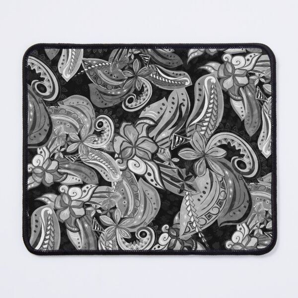 Item preview,  Samoan Painted Black And White Village Paradise Tiare Print Artboard  designed and sold by sunnthreads.