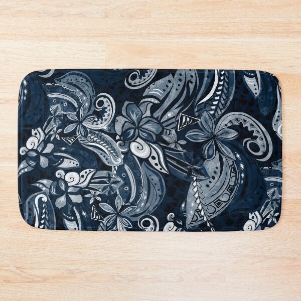 Item preview, Hawaiian Painted Blue Village Paradise Tiare Print Artboard  designed and sold by sunnthreads.