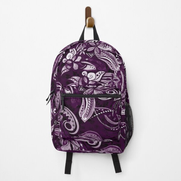 Item preview, Hawaii Painted Dark Mauve Village Paradise Tiare Print Artboard designed and sold by sunnthreads.