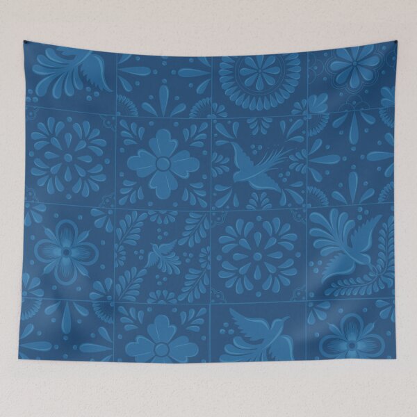 Item preview, Modern Blue Talavera Tile Pattern by Akbaly designed and sold by Akbaly.