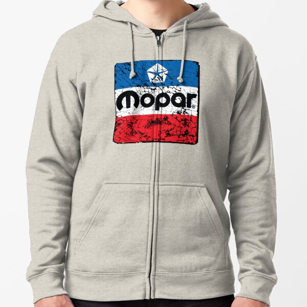 Mopar old cracked, but so great Zipped Hoodie