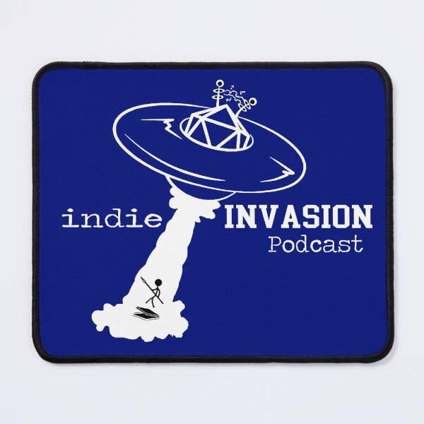 Item preview, indie-Invasion Saucer white logo designed and sold by indieInvasion.