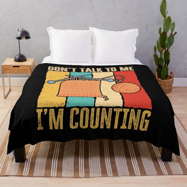Item preview, Don't talk to me, I'm counting. Funny knitting, crocheting quote, Gift for mom and grandma designed and sold by AS-Shirts.