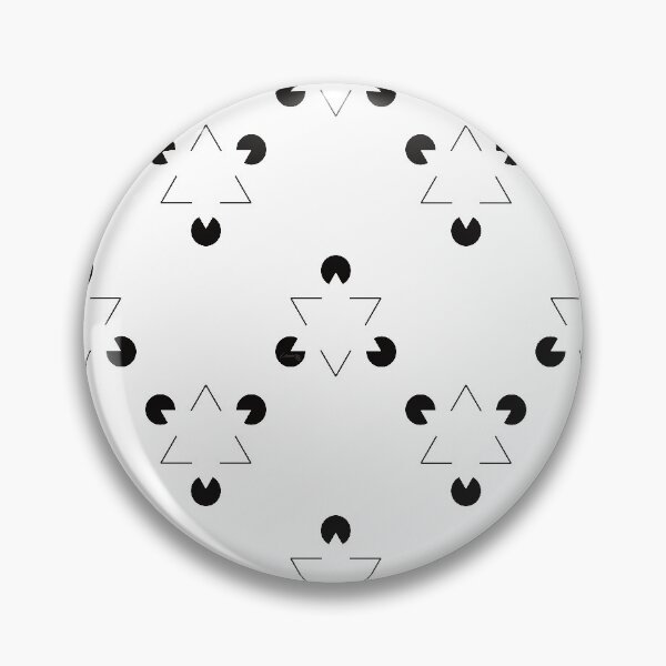 Artikelvorschau, Kanizsa Dreieck Illusionsmuster - V1 (Schwarz) - (KTIv1 - Schwarz) © entworfen und verkauft von Sarb Singh.