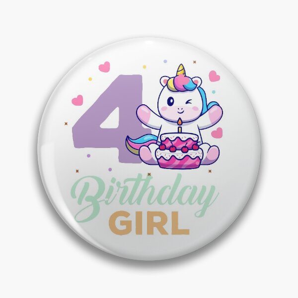 Item preview, 4 Years Old Bday Unicorn Lovers Girl 4th Bday Party designed and sold by LAXIR.