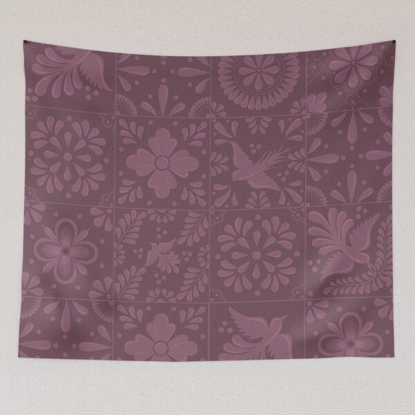 Item preview, Lilac Talavera Tile Pattern by Akbaly designed and sold by Akbaly.