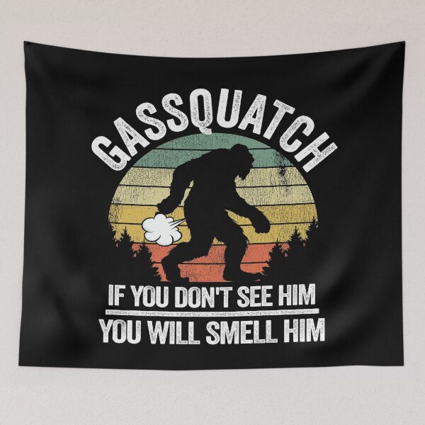 Item preview, Funny Vintage Bigfoot Fart Gassquatch Sasquatch designed and sold by Stronzi.