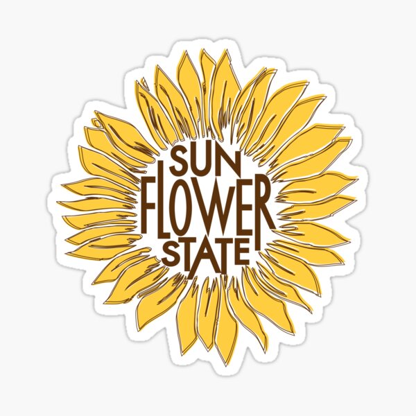 "Kansas Sunflower State" Sticker by StormyDayArt Redbubble